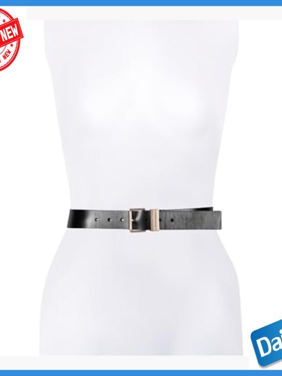 Leather Belt with Western Buckle, Adjustable Fit, 1.5 Inch Width main image 4